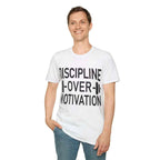 Motivational Workout T-Shirt - Discipline Over Motivation