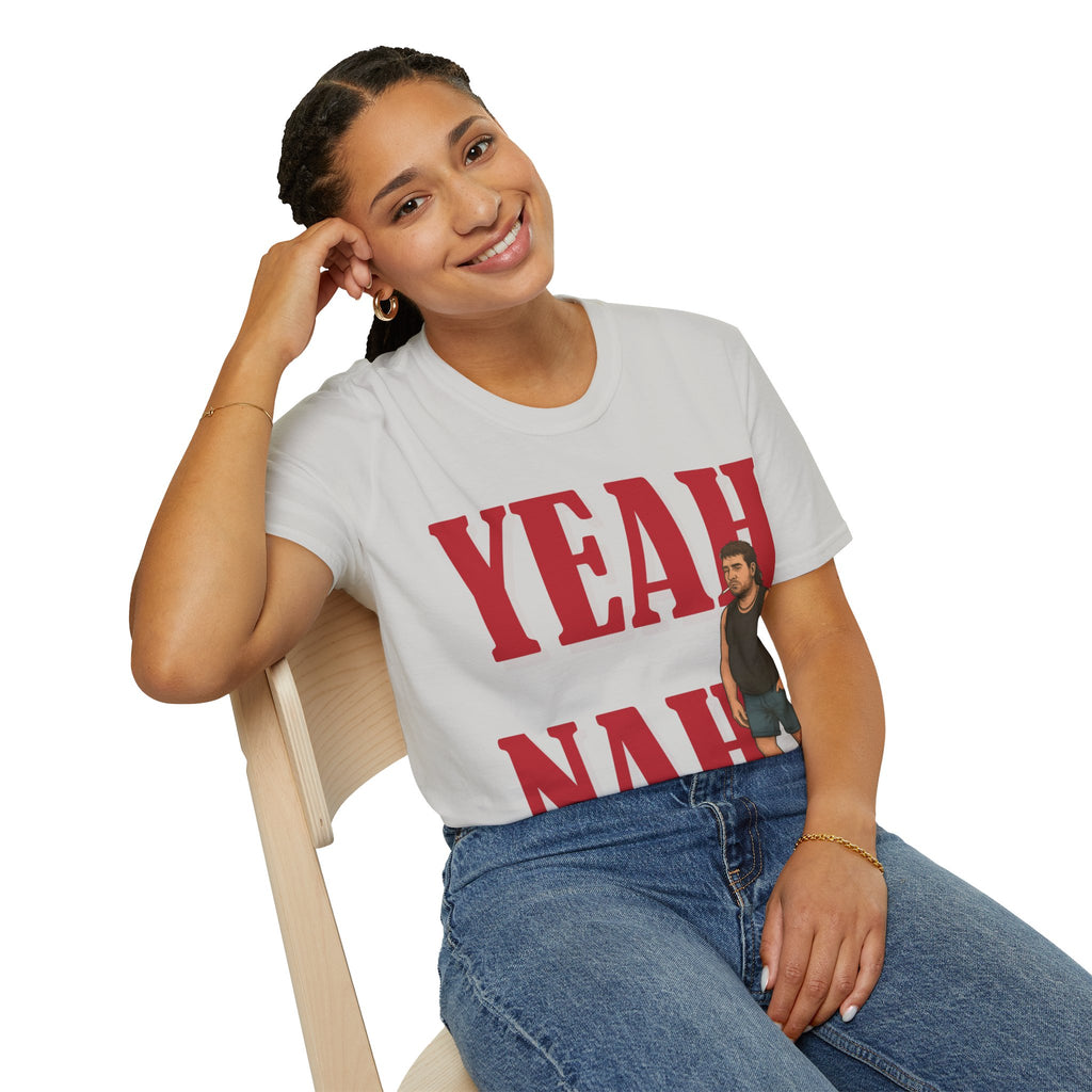Funny Graphic Tee - Yeah Nah Unisex Softstyle T-Shirt | Casual Wear, Gift for Friends, Summer Outfits, Humor Apparel, Quirky Fashion