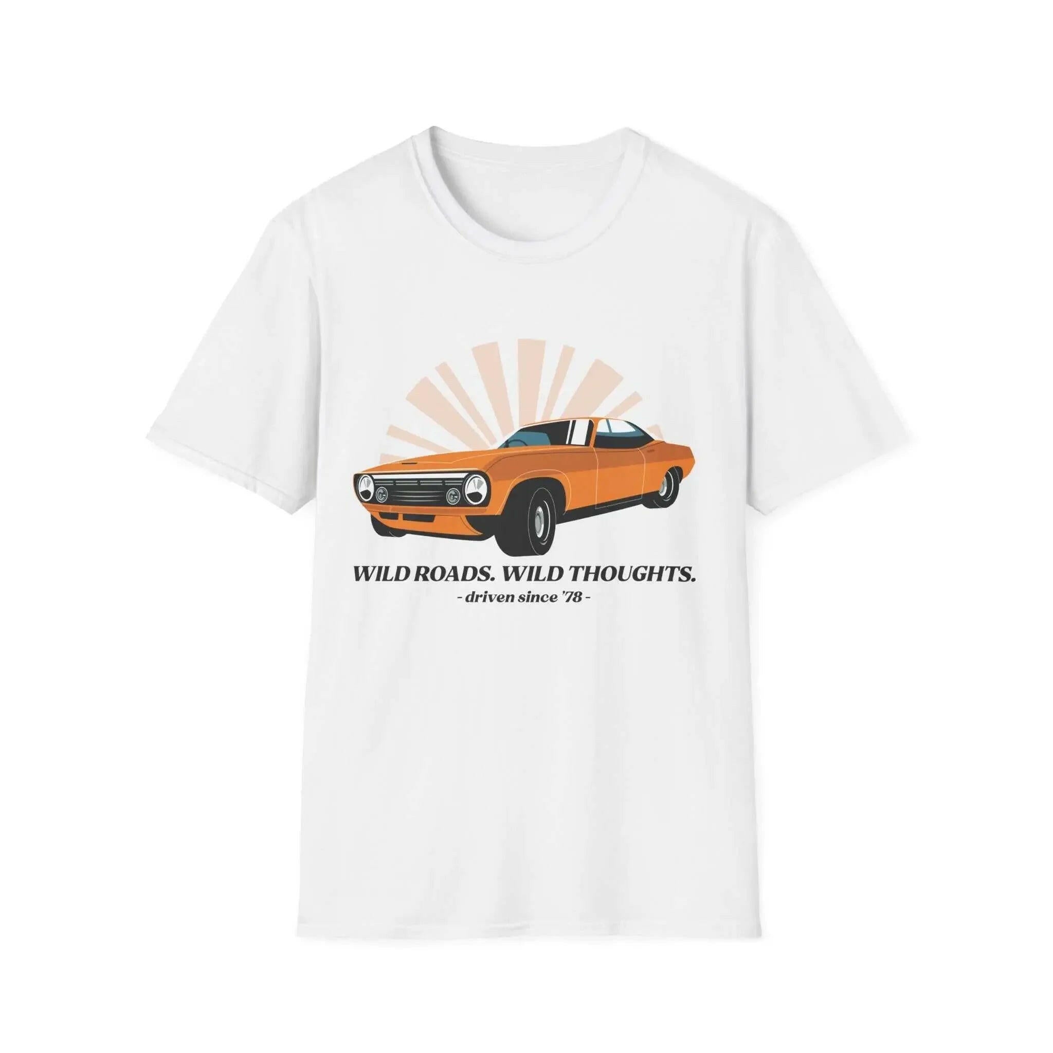 Vintage Car Graphic T-Shirt | Wild Roads Wild Thoughts Tee