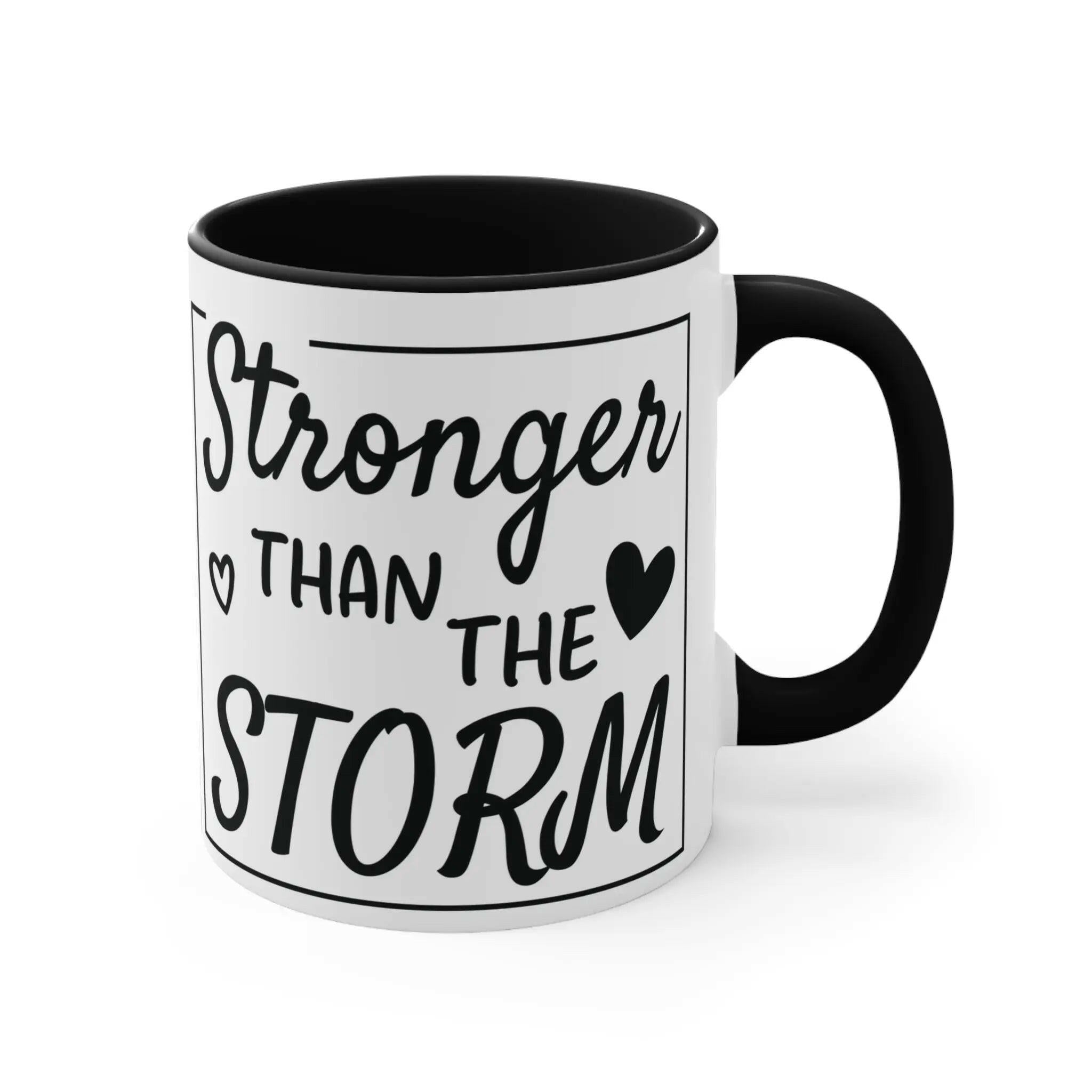 Colourful Inspirational Mug, Stronger Than the Storm Coffee Cup 11oz Mug 10858258370501394776_2048