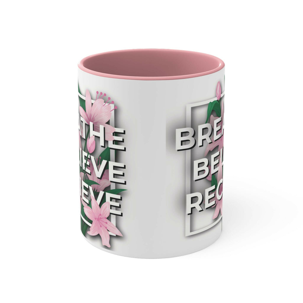 Inspirational Floral Coffee Mug, Motivational Drinkware Mug Faith2Print.