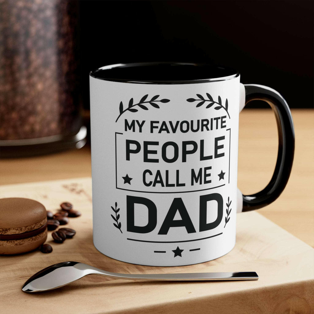Dad's Favourite Colourful Accent Mug, Perfect Gift for Father's Day Mug Faith2Print.