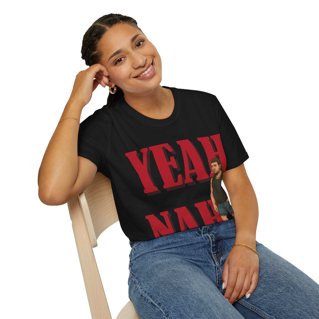 Funny Graphic Tee - Yeah Nah Unisex Softstyle T-Shirt | Casual Wear, Gift for Friends, Summer Outfits, Humor Apparel, Quirky Fashion