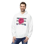 Fleece Hoodie with 'Just Vibin'' Design Unisex - Faith2Print