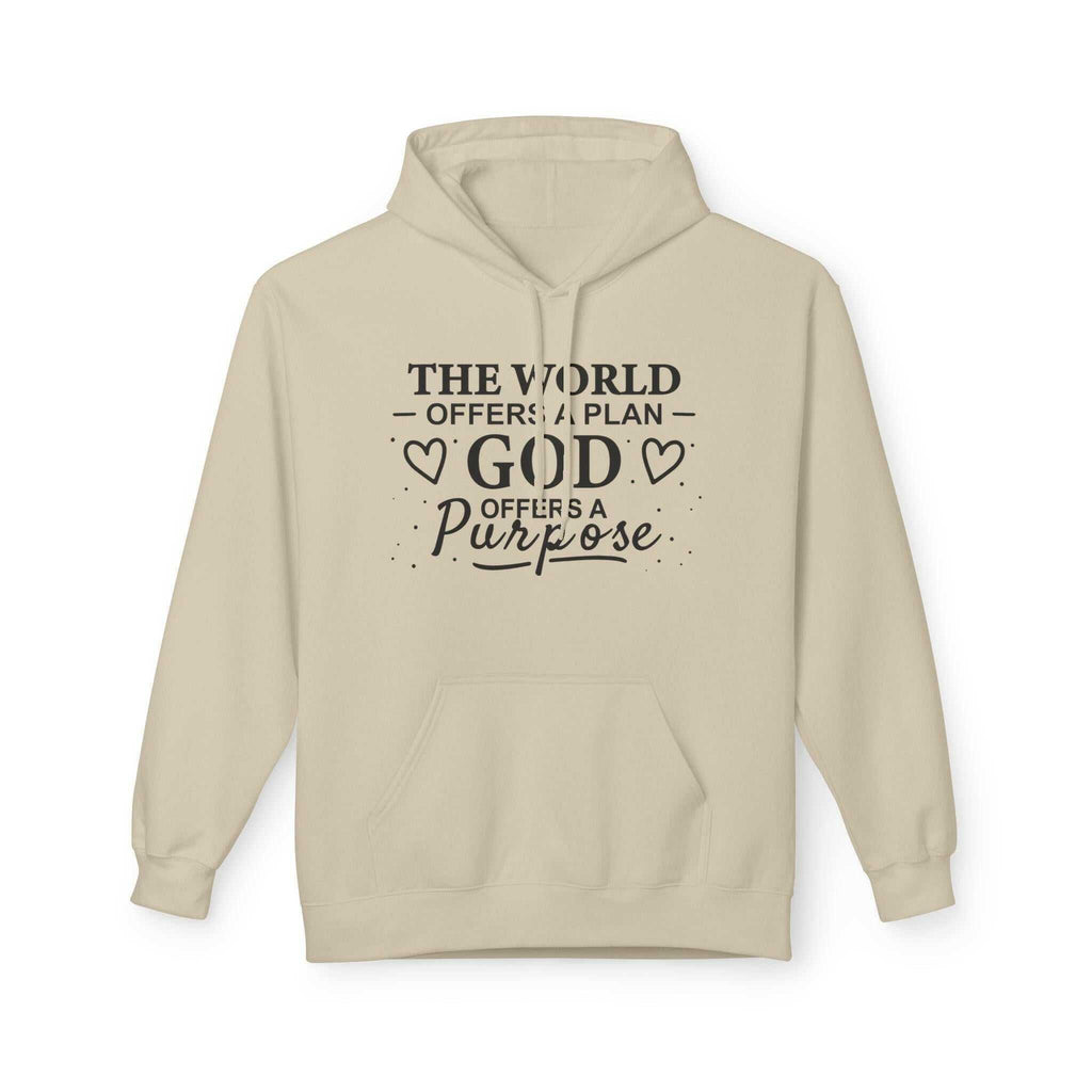 Inspirational Fleece Hoodie - Softstyle Unisex Pullover with Motivational Quote, Cozy Gift for Him/Her, Casual Wear, Faith-Based Clothing - Faith2Print