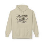 Inspirational Fleece Hoodie - Softstyle Unisex Pullover with Motivational Quote, Cozy Gift for Him/Her, Casual Wear, Faith-Based Clothing - Faith2Print