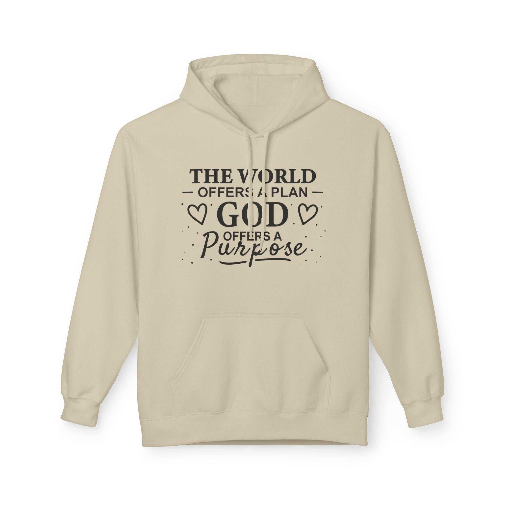 Inspirational Fleece Hoodie - Softstyle Unisex Pullover with Motivational Quote, Cozy Gift for Him/Her, Casual Wear, Faith-Based Clothing - Faith2Print