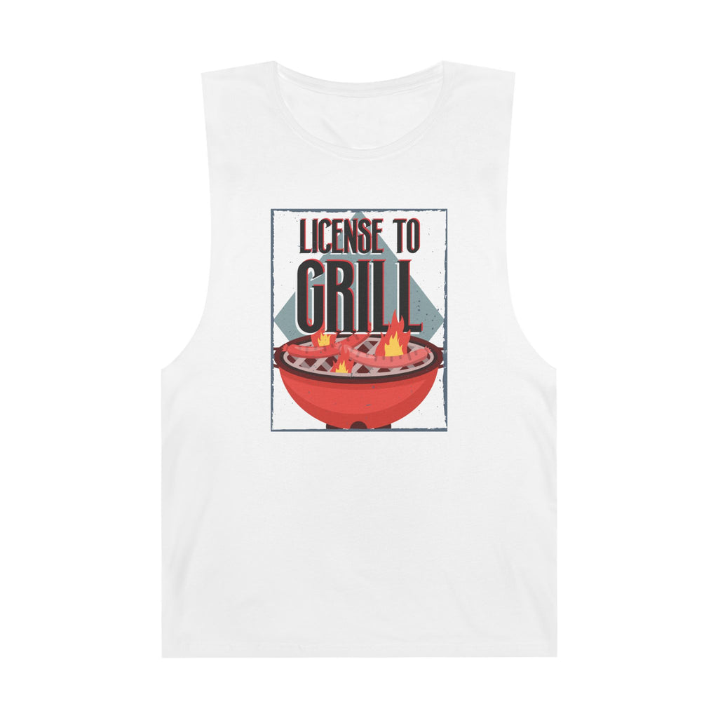 License to Grill Unisex Tank Top, Perfect for Summer BBQs, Gifts for Grill Enthusiasts, Casual Wear, Outdoor Fun, Foodie Celebrations Tank Top Faith2Print.