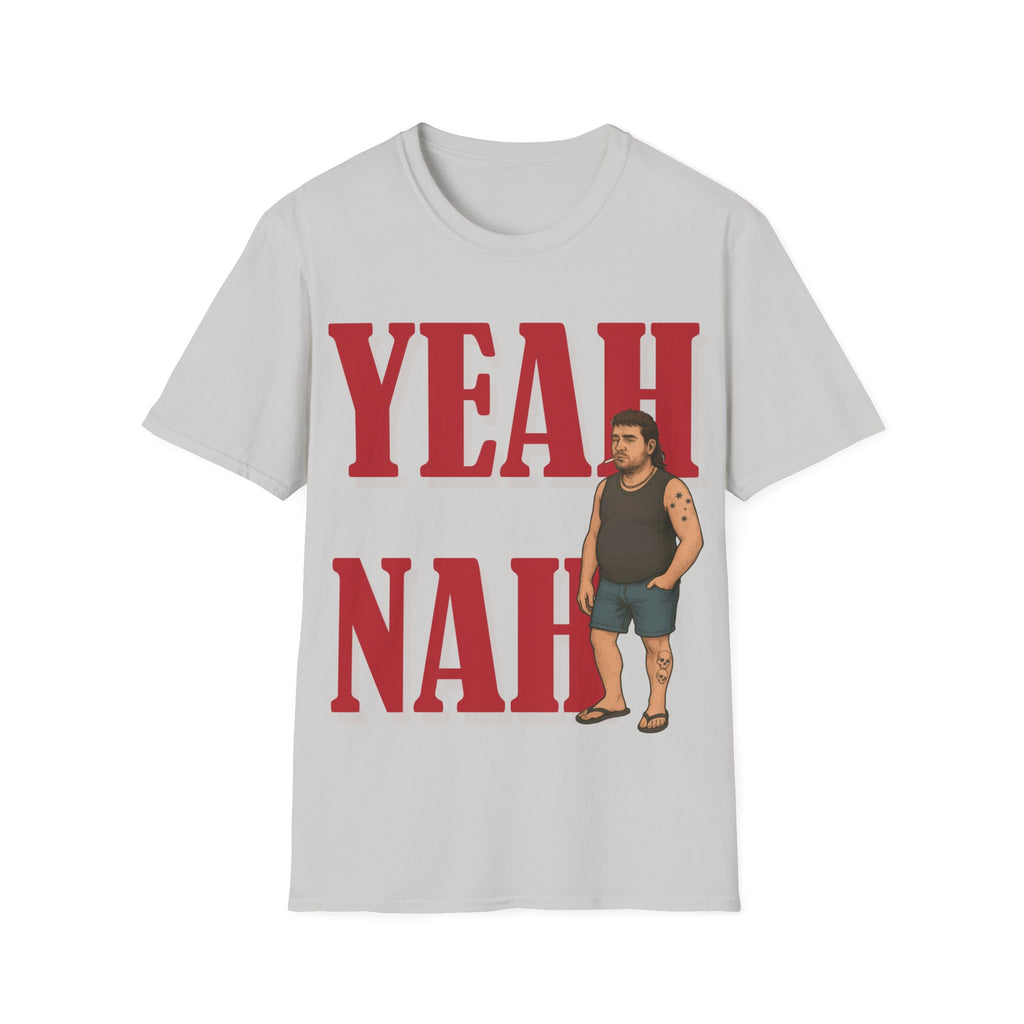 Funny Graphic Tee - Yeah Nah Unisex Softstyle T-Shirt | Casual Wear, Gift for Friends, Summer Outfits, Humor Apparel, Quirky Fashion