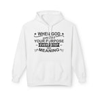 Purposeful Hoodie - Inspirational Fleece Sweatshirt, Unisex Gift, Everyday Wear, Motivational Apparel, Thoughtful Present, Cozy Style - Faith2Print
