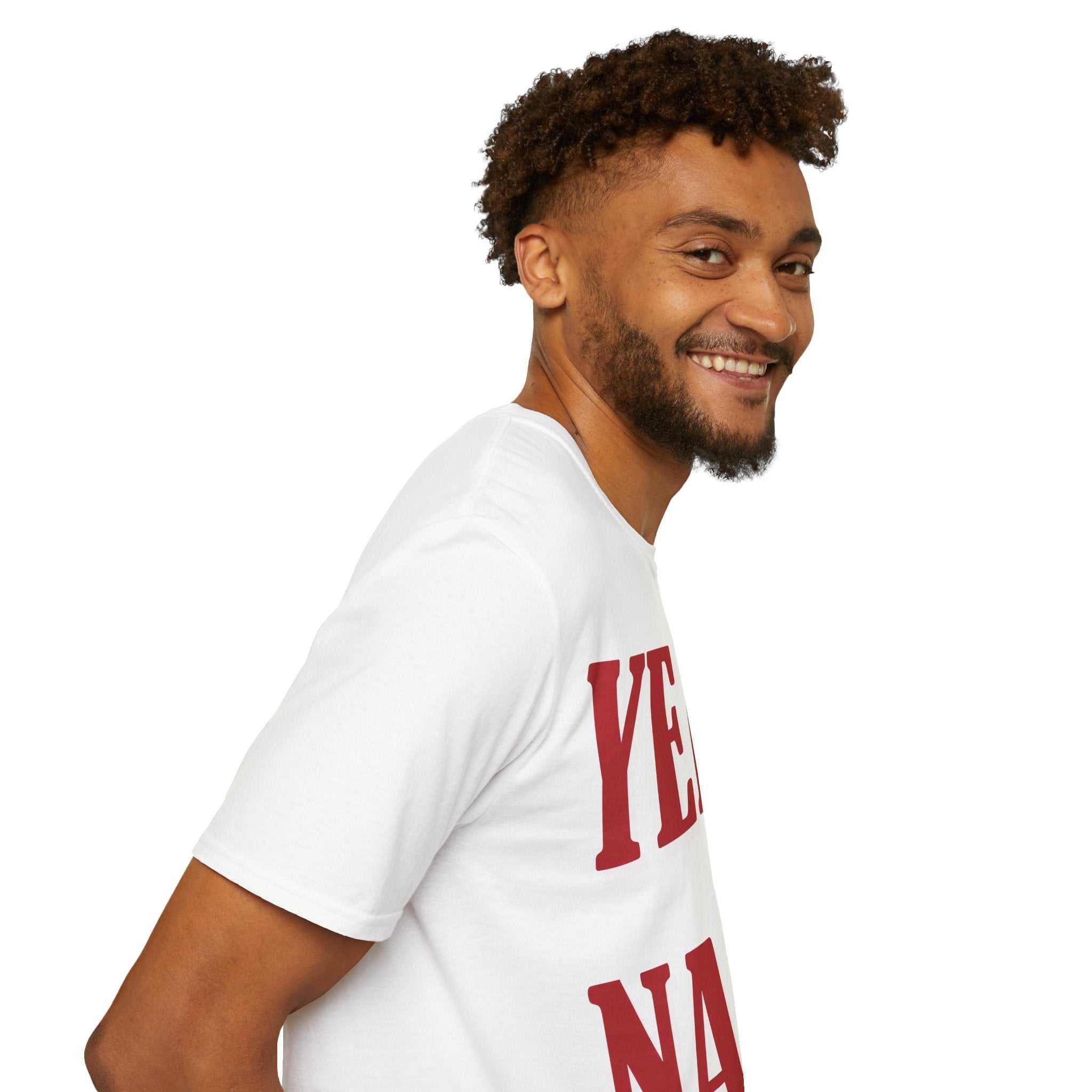 Funny Graphic Tee - Yeah Nah Unisex Softstyle T-Shirt | Casual Wear, Gift for Friends, Summer Outfits, Humor Apparel, Quirky Fashion