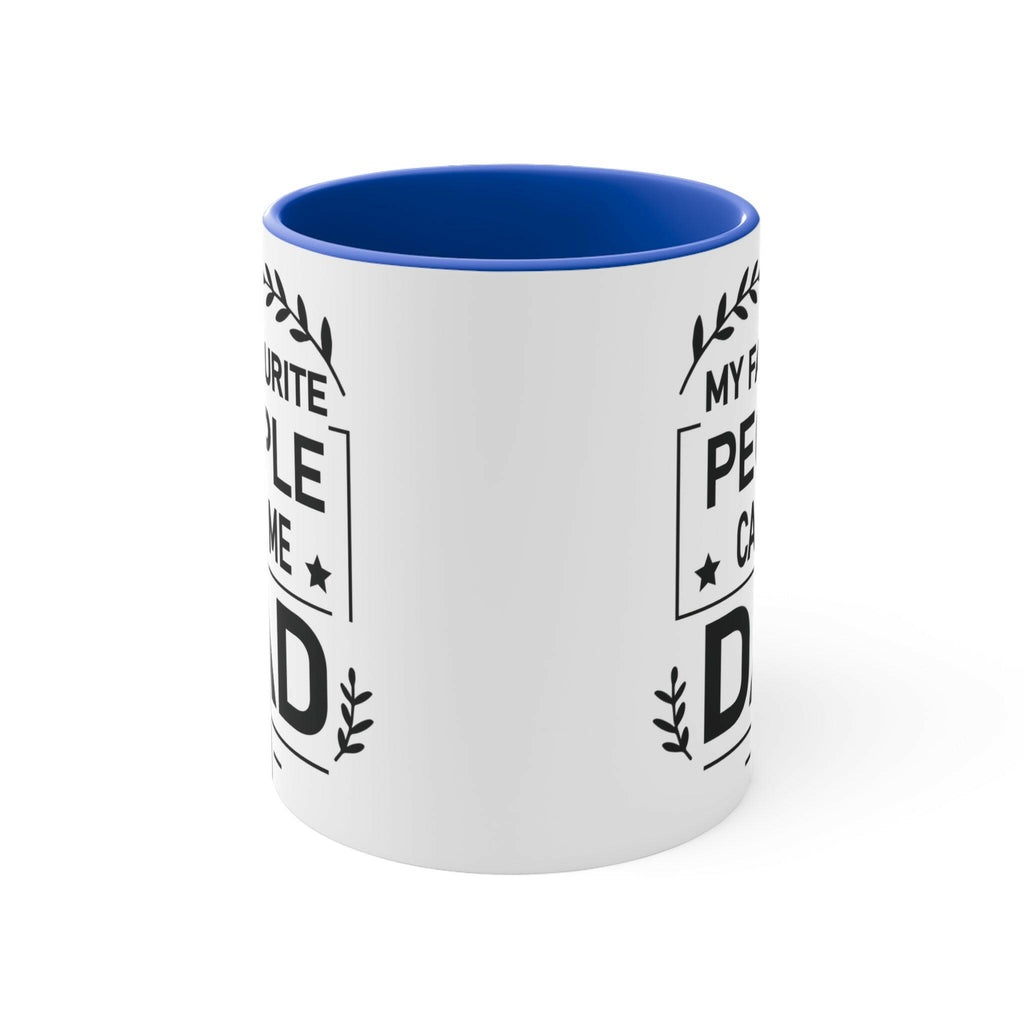 Dad's Favourite Colourful Accent Mug, Perfect Gift for Father's Day Mug Faith2Print.