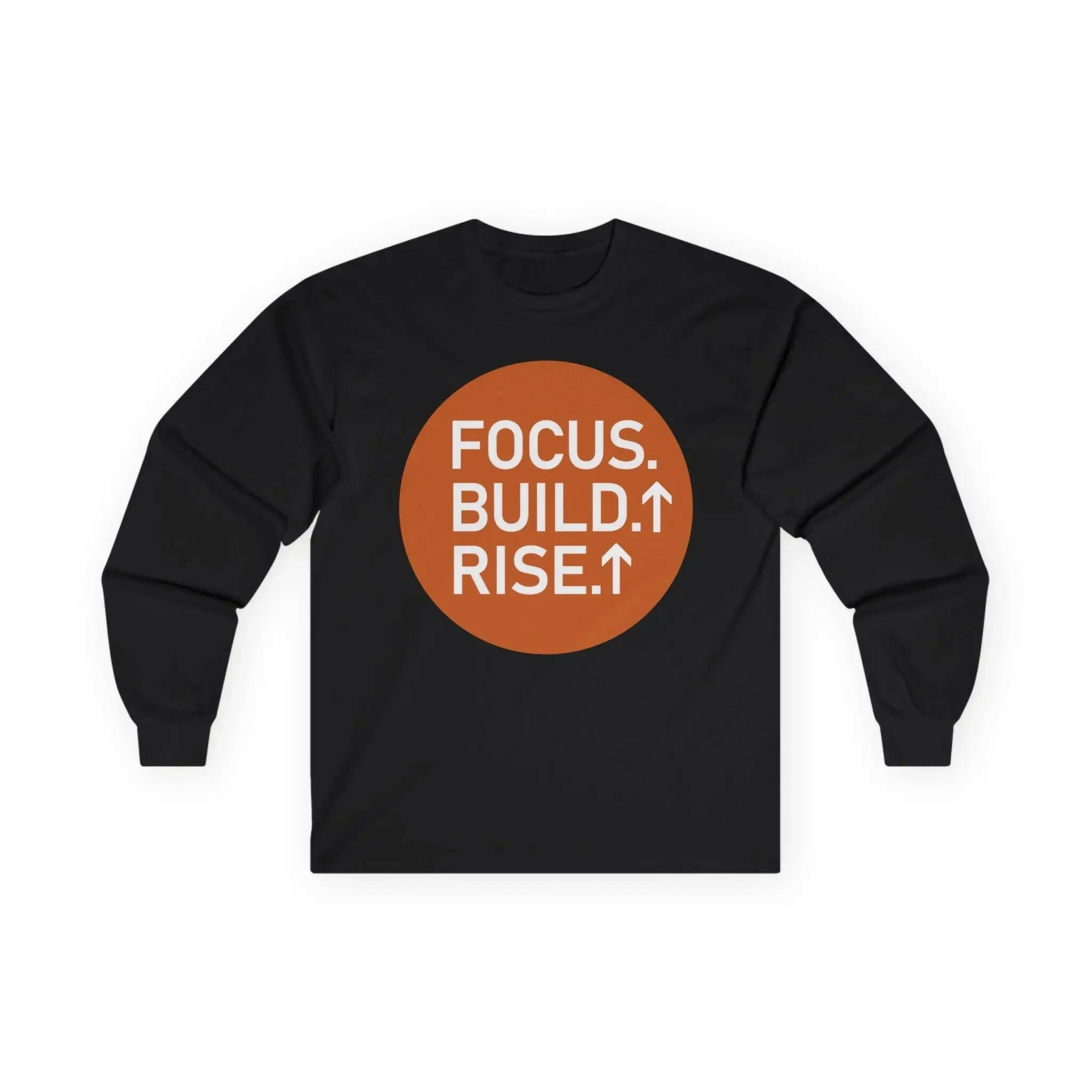 Motivational Focus Build Rise Long Sleeve Tee Black Long-sleeve 12579650406675296599_2048