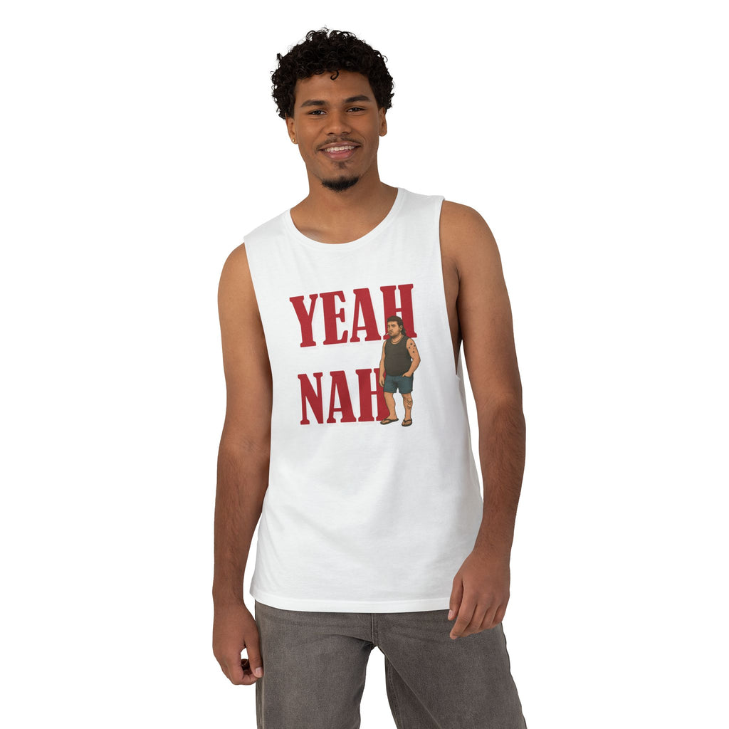 Yeah Nah Unisex Aussie Bogan Humour Tank | AS Colour Unisex Barnard Gym Singlet – Australian Made