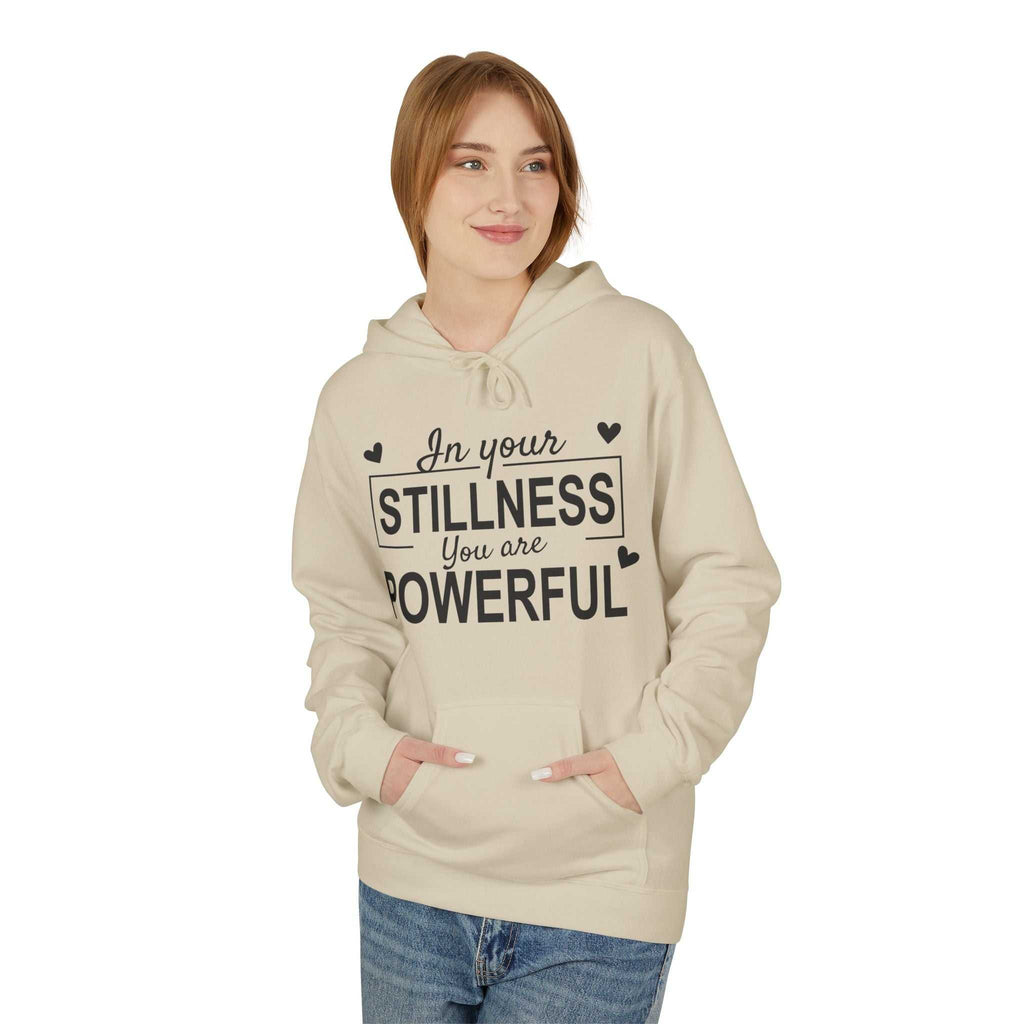 Empowering Fleece Hoodie - Unisex Inspirational Sweatshirt for Mindfulness, Motivational Gift, Cozy Layering, Self-Care Apparel, [...] - Faith2Print