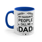 Dad's Favourite Colourful Accent Mug, Perfect Gift for Father's Day Mug Faith2Print.