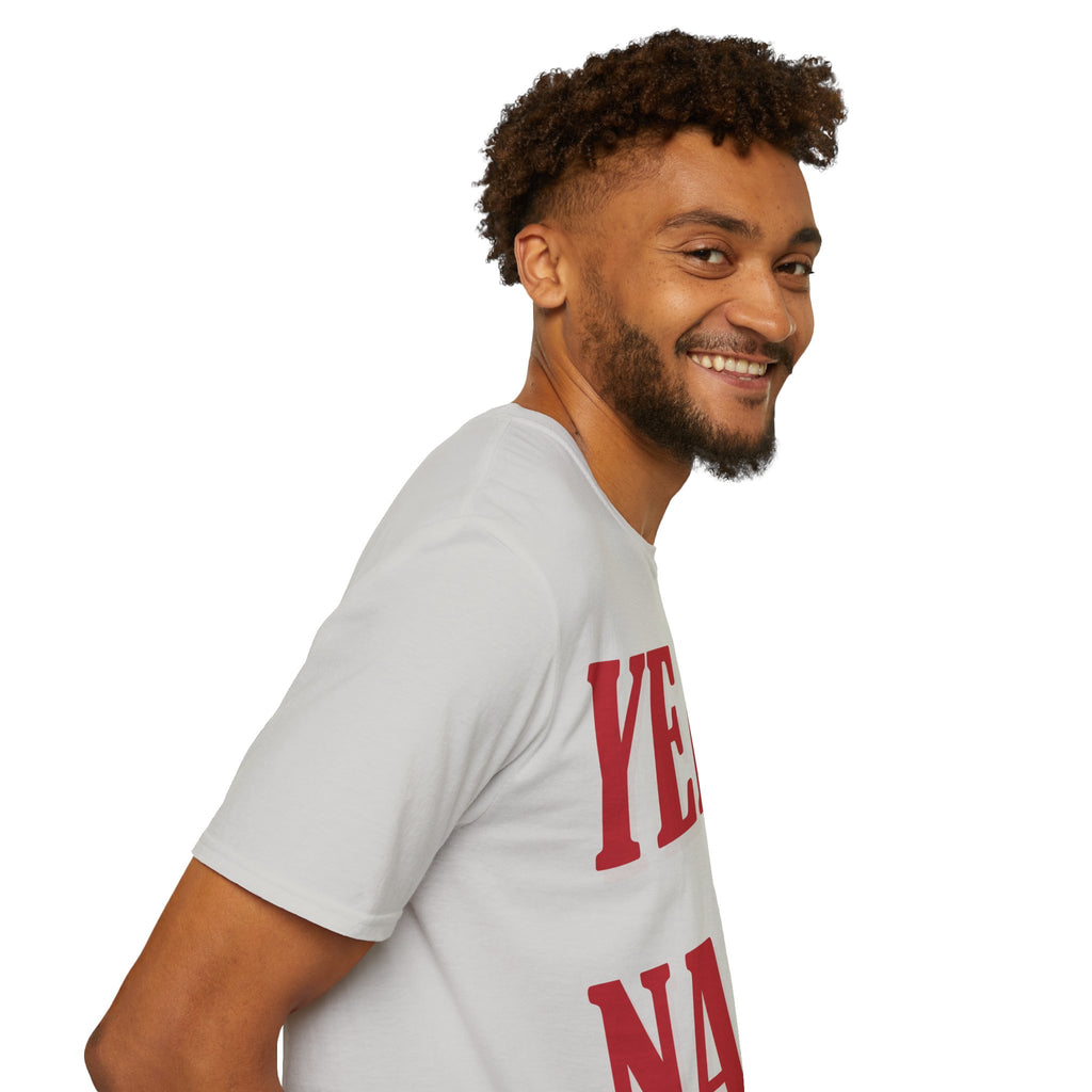 Funny Graphic Tee - Yeah Nah Unisex Softstyle T-Shirt | Casual Wear, Gift for Friends, Summer Outfits, Humor Apparel, Quirky Fashion