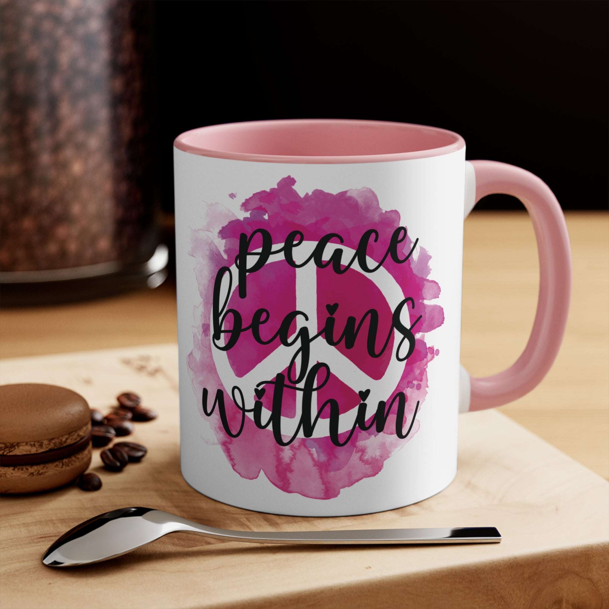 Peaceful Inspirational Mug, 11oz Coffee Cup Mug Faith2Print.
