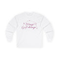 Motivational Long Sleeve Cotton Womens Top graphic Wings of Change