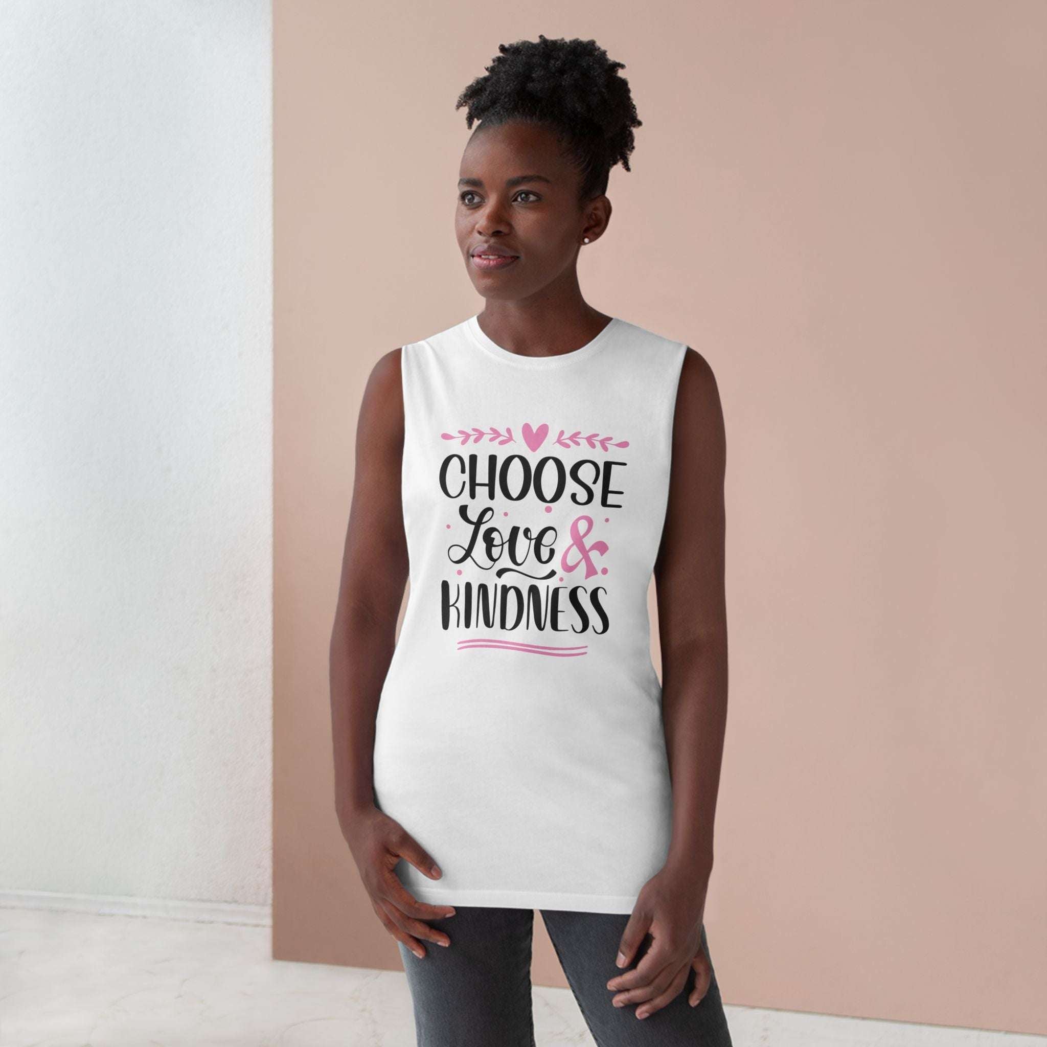 Choose Love & Kindness Unisex Tank Top | Perfect for Summer, Yoga, Gifts, Pride, Inspirational Apparel Tank Top Faith2Print.