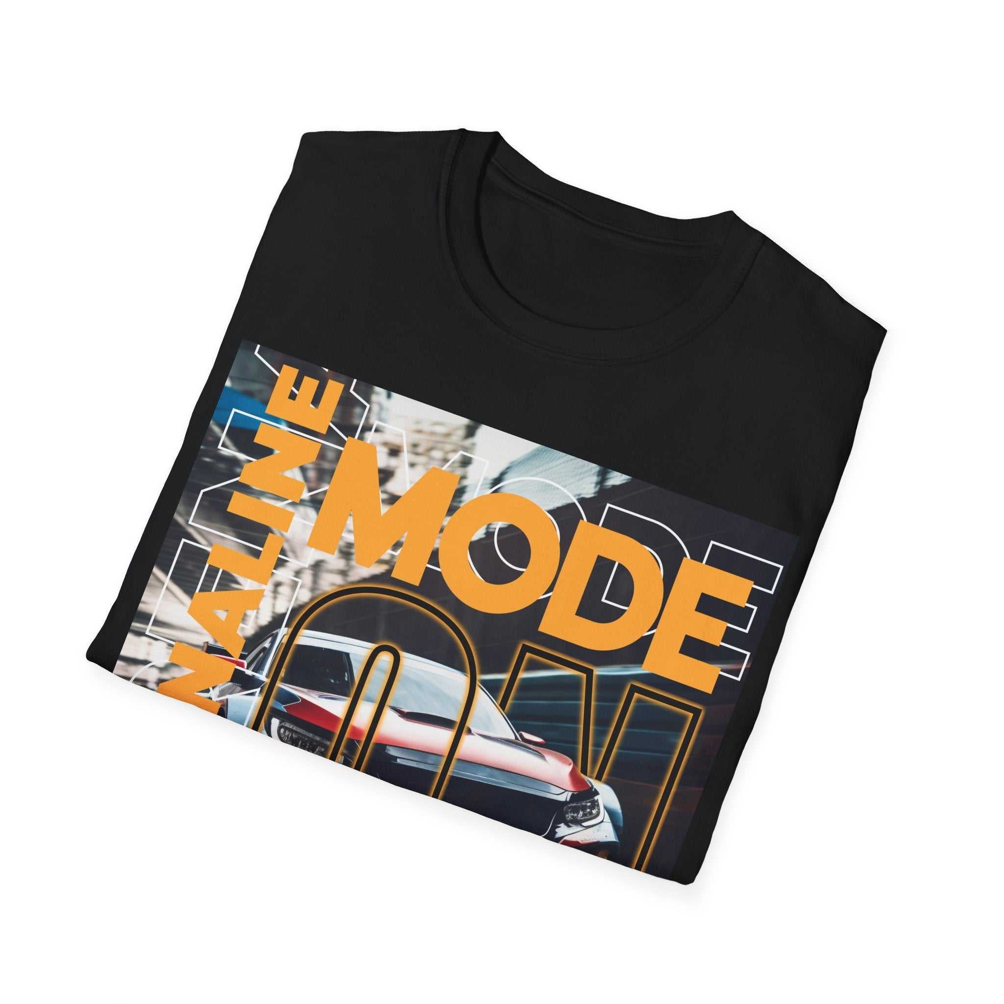 Adrenaline Mode Unisex Softstyle T-Shirt, Cool Graphic Tee, Car Enthusiast Gift, Casual Wear, Streetwear Fashion, Auto Lover Shirt