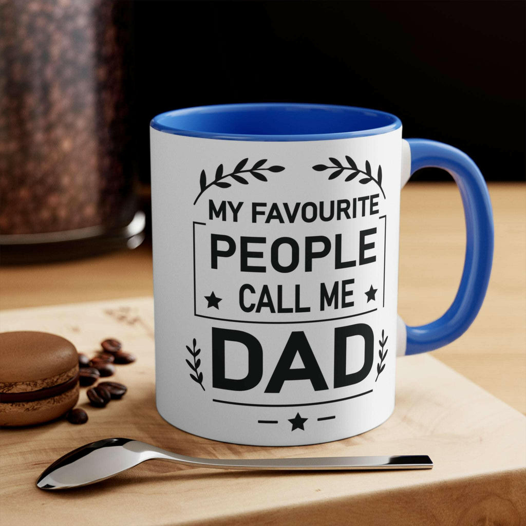 Dad's Favourite Colourful Accent Mug, Perfect Gift for Father's Day Mug Faith2Print.