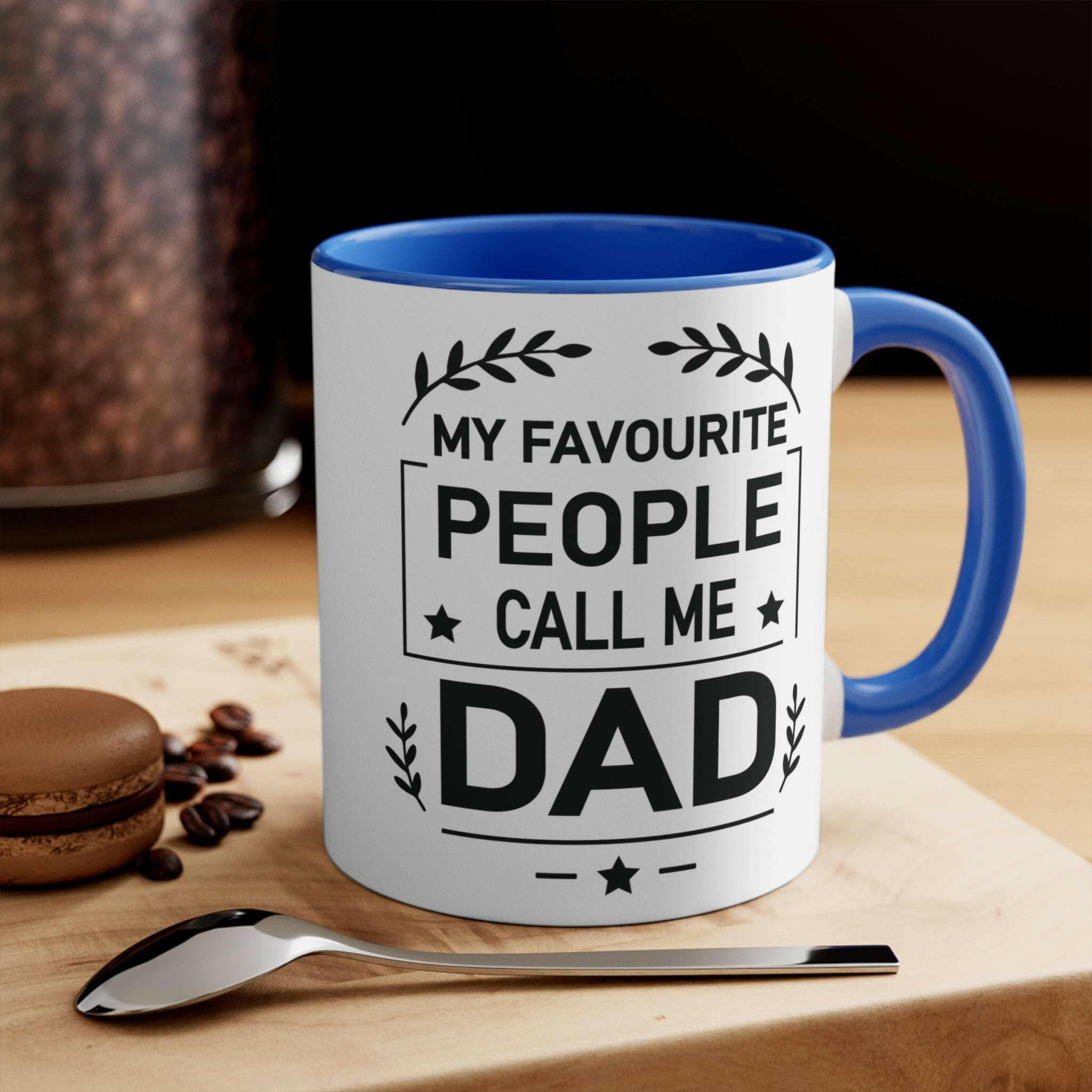 Dad's Favourite Colourful Accent Mug, Perfect Gift for Father's Day Mug Faith2Print.