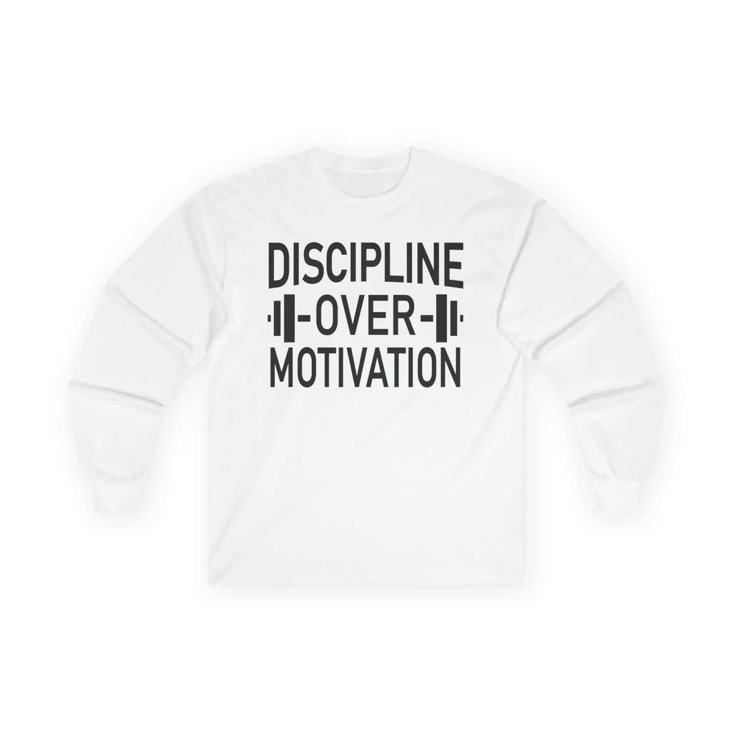 Fitness Motivation Long Sleeve Tee, Gym Shirt White Long-sleeve 1442942165665172269_2048