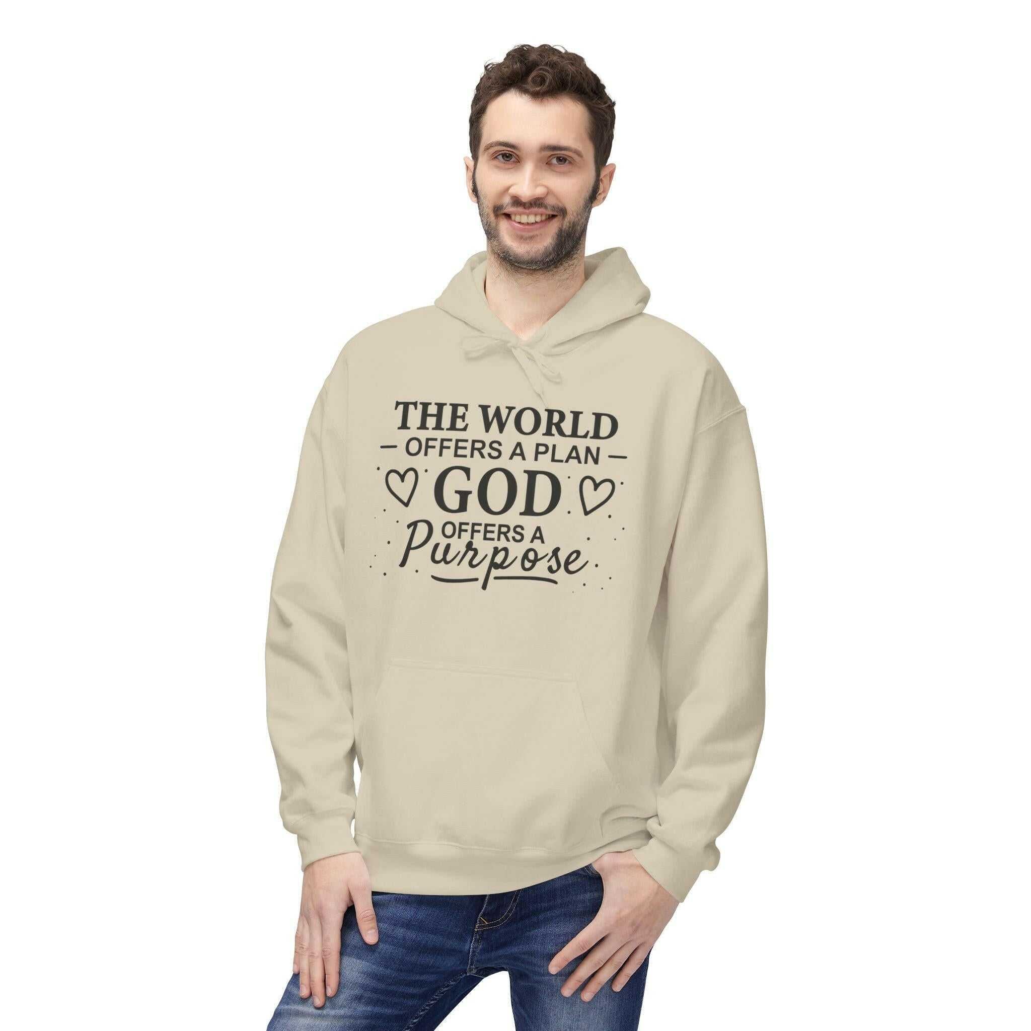 Inspirational Fleece Hoodie - Softstyle Unisex Pullover with Motivational Quote, Cozy Gift for Him/Her, Casual Wear, Faith-Based Clothing - Faith2Print