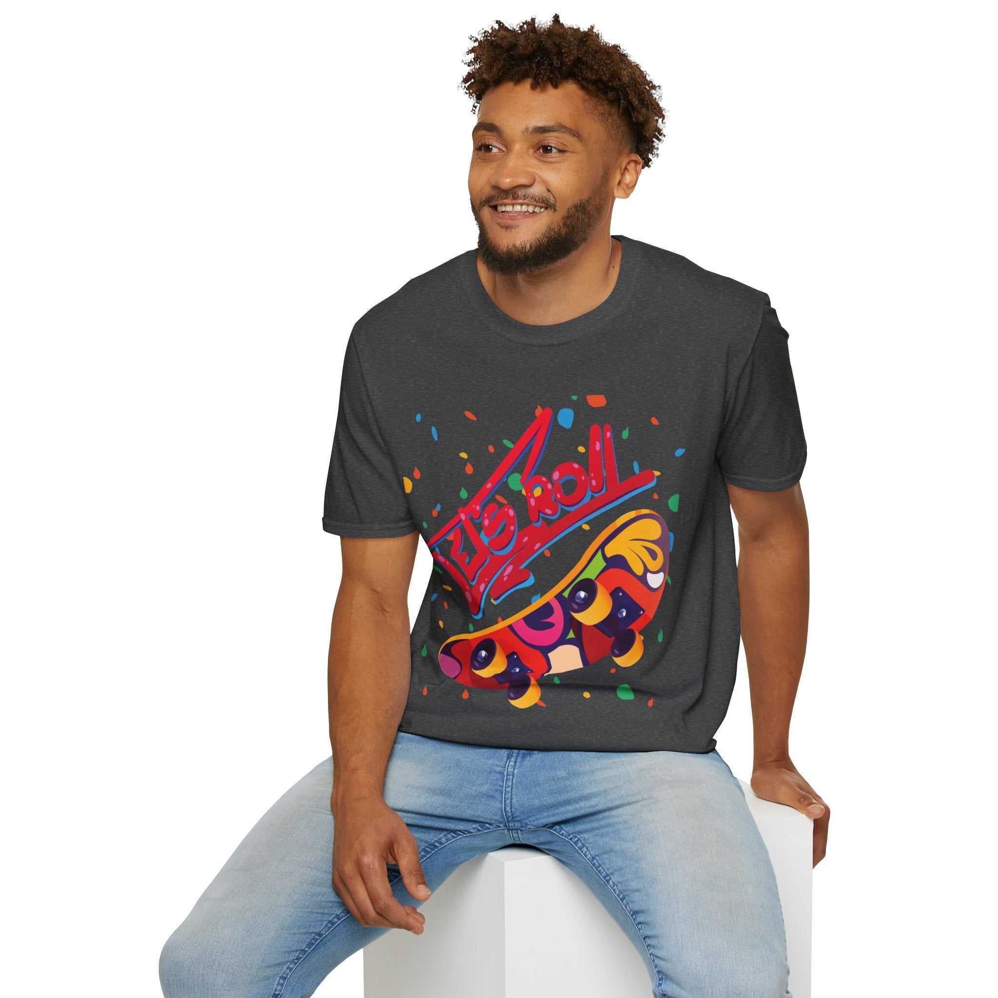 Colourful SkaterT-Shirt for Skateboard Lovers