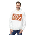 Motivational Hoodie: Focus, Build, Rise - Ideal Gift for Fitness Enthusiasts - Faith2Print