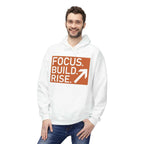 Motivational Hoodie: Focus, Build, Rise - Ideal Gift for Fitness Enthusiasts - Faith2Print