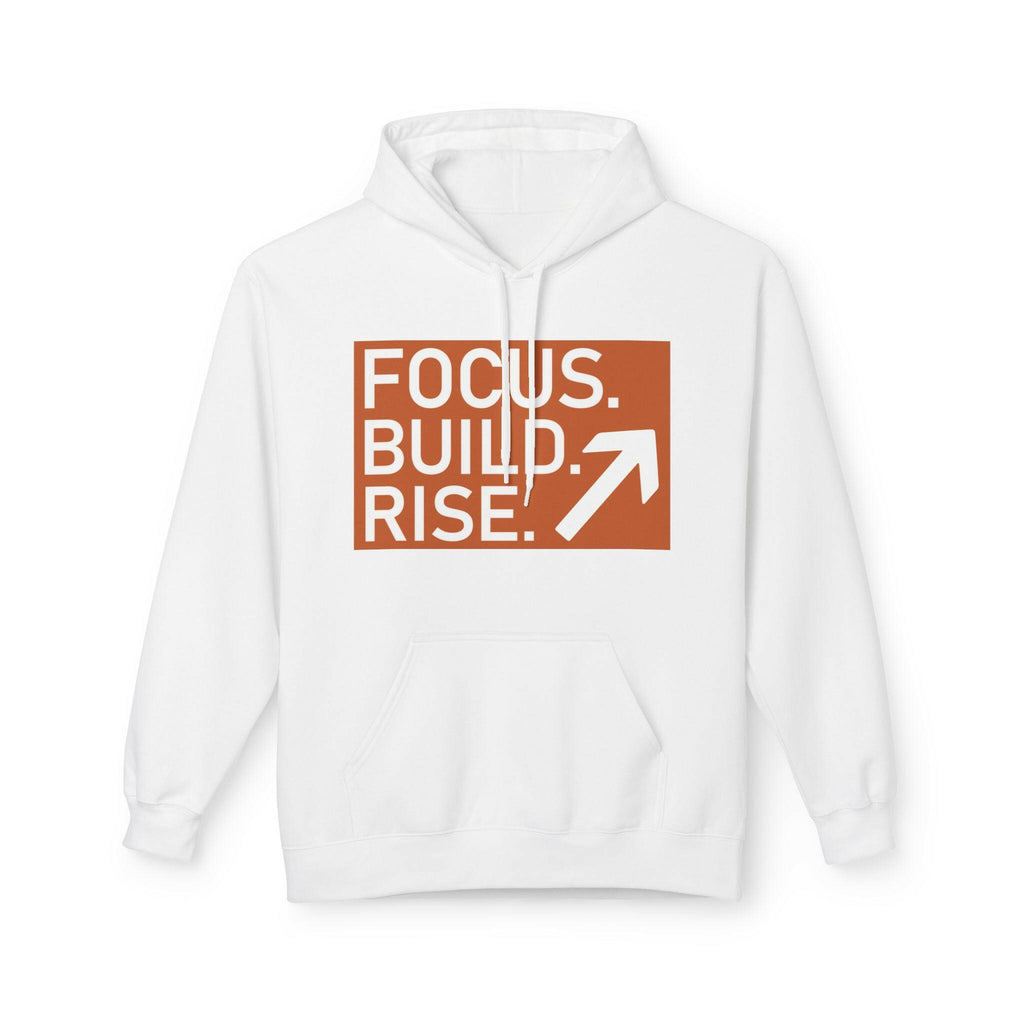 Motivational Hoodie: Focus, Build, Rise - Ideal Gift for Fitness Enthusiasts - Faith2Print