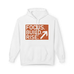 Motivational Hoodie: Focus, Build, Rise - Ideal Gift for Fitness Enthusiasts - Faith2Print