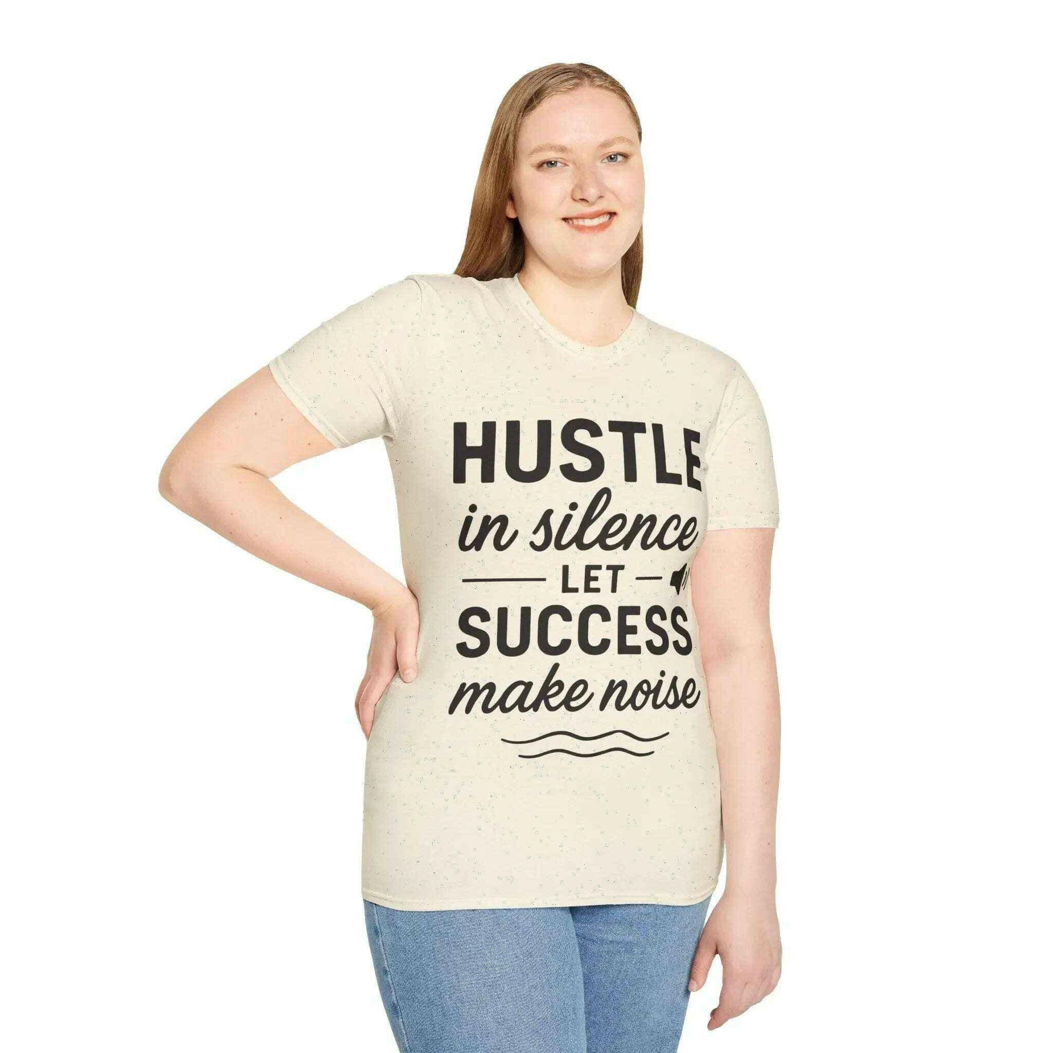 Motivational Unisex Hustle Tee, Inspirational Success Mindset