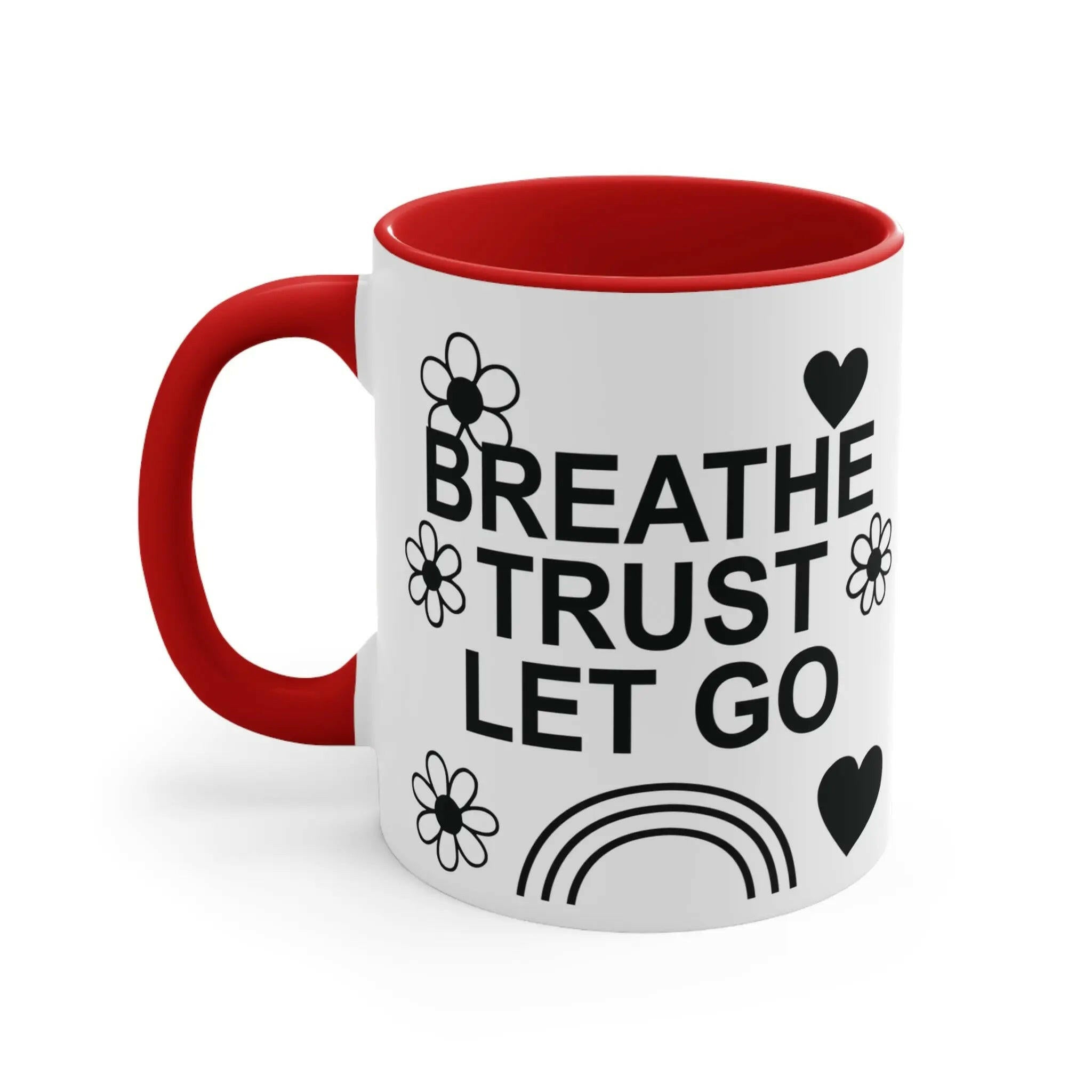 Colourful Motivational Mug, Breathe Trust Let Go 11oz Mug 15700773414655035693_2048
