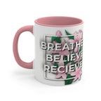 Inspirational Floral Coffee Mug, Motivational Drinkware Mug Faith2Print.