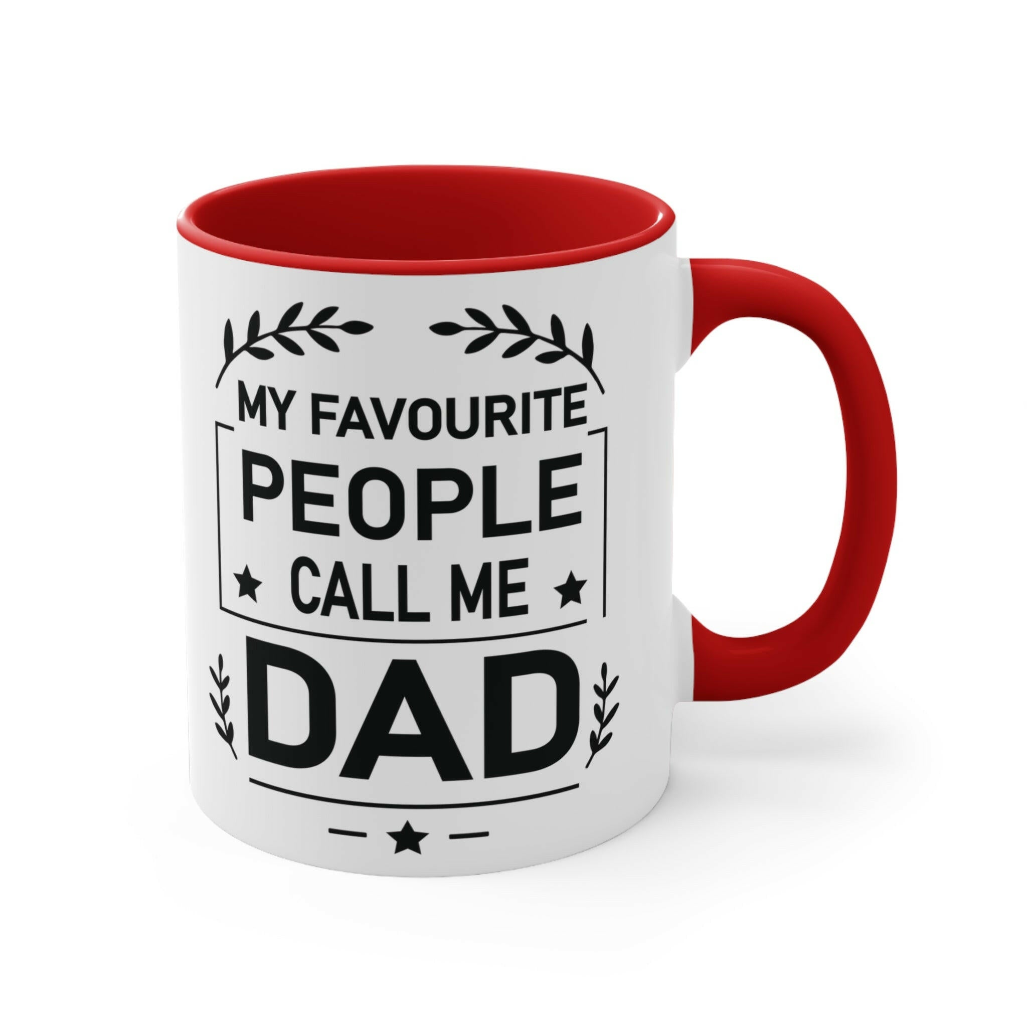 Dad's Favourite Colourful Accent Mug, Perfect Gift for Father's Day Mug Faith2Print.