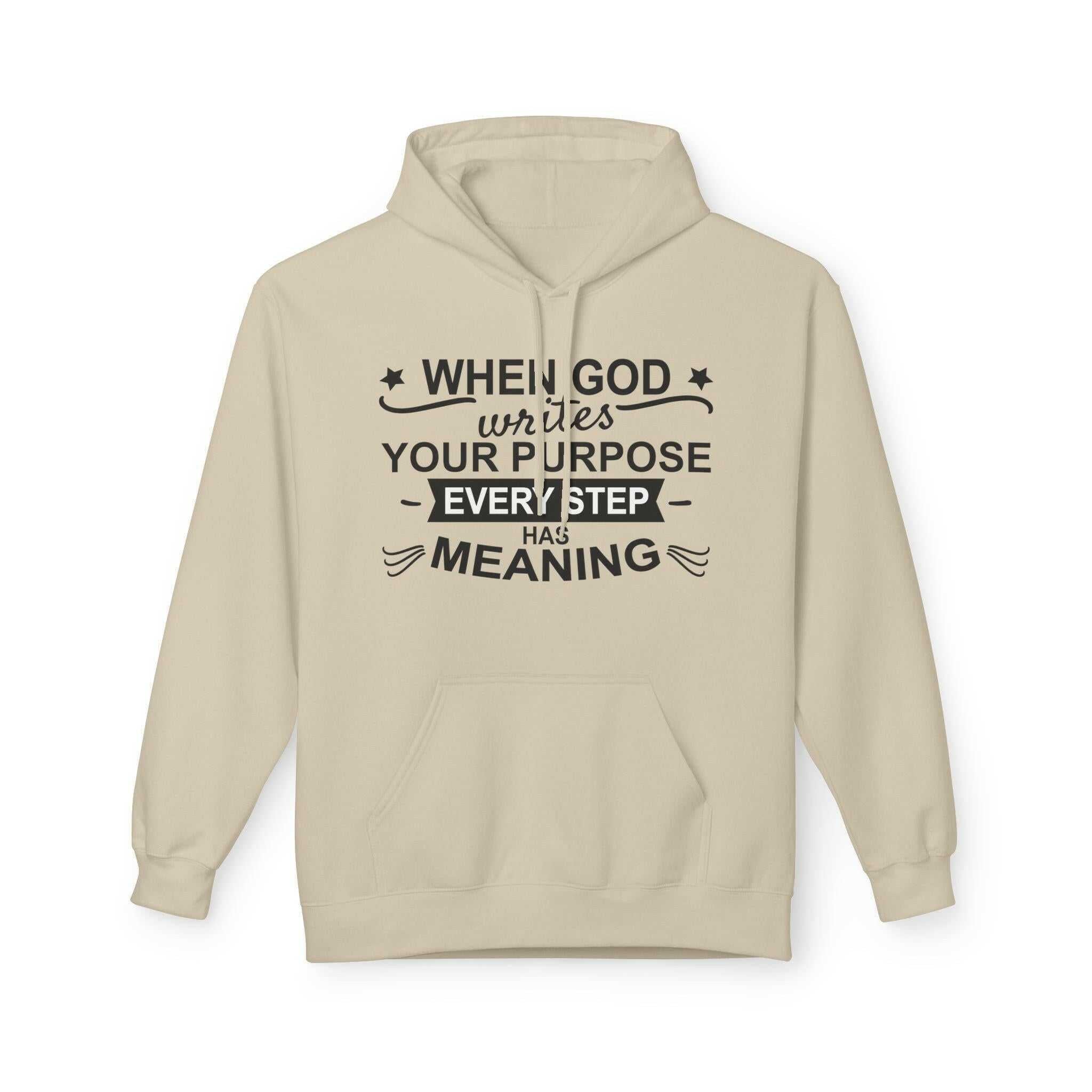 Purposeful Hoodie - Inspirational Fleece Sweatshirt, Unisex Gift, Everyday Wear, Motivational Apparel, Thoughtful Present, Cozy Style - Faith2Print