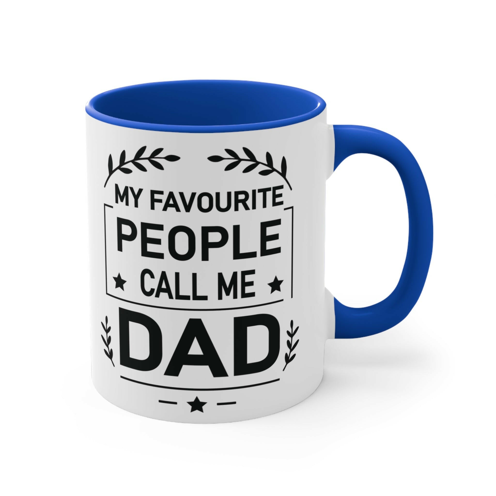 Dad's Favourite Colourful Accent Mug, Perfect Gift for Father's Day Mug Faith2Print.