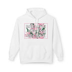 Inspirational Women's Floral Hoodie - Breathe, Believe, Receive Hoodie Faith2Print.