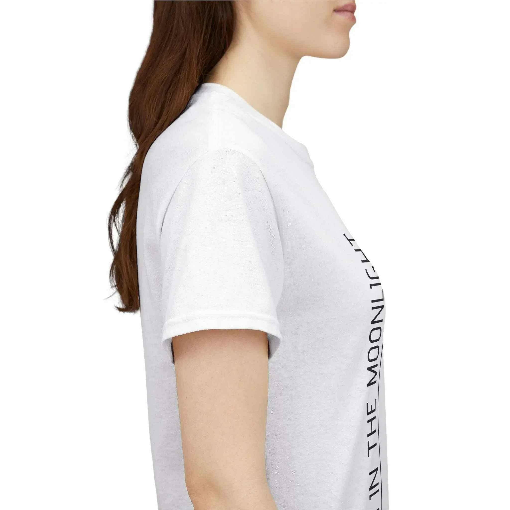 Unisex Heavy Cotton Tee - "Even in the Moonlight, Bloom Gently"