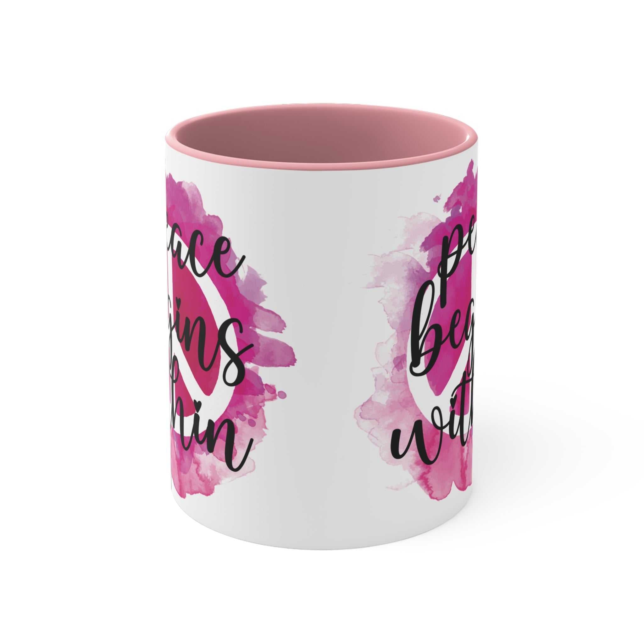 Peaceful Inspirational Mug, 11oz Coffee Cup Mug Faith2Print.