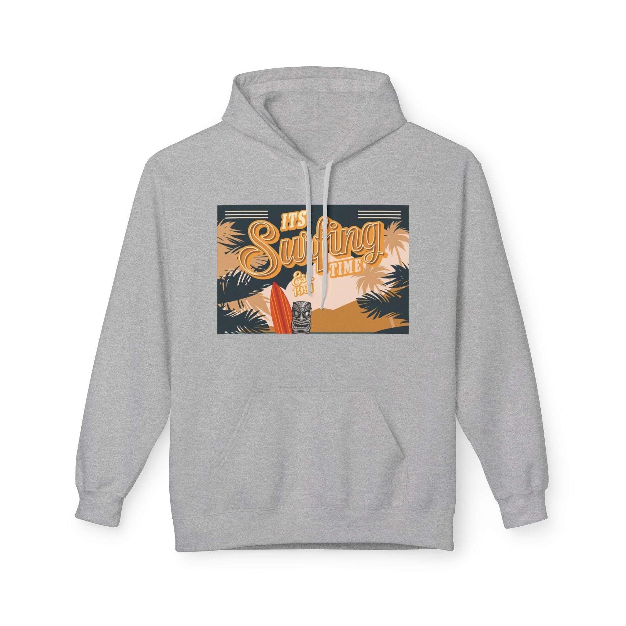 Chill Vibes Unisex Fleece Hoodie - Perfect for Beach Days, Surfing Lovers, Cozy Nights, Spring Adventures, Gift for Him/Her