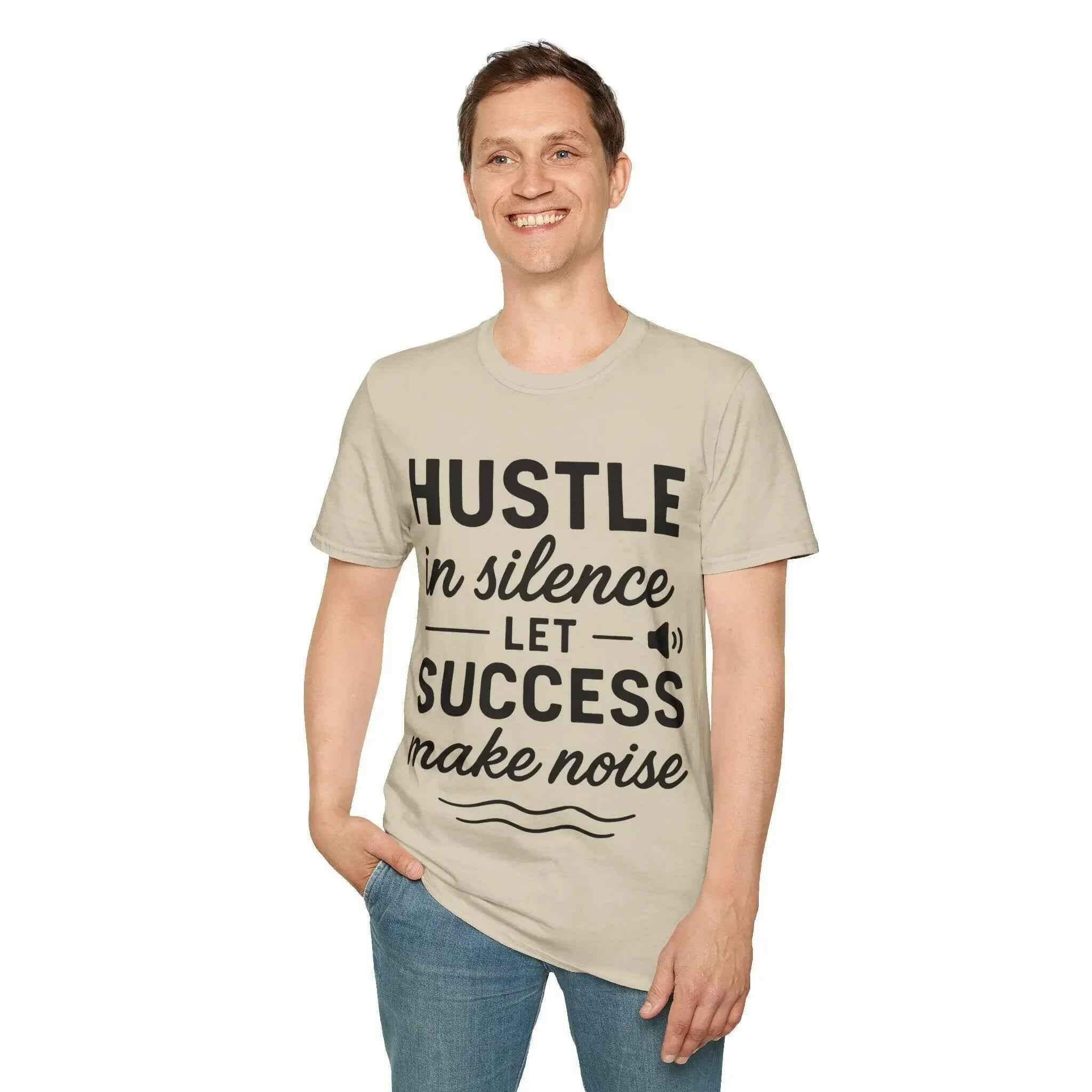 Motivational Unisex Hustle Tee, Inspirational Success Mindset