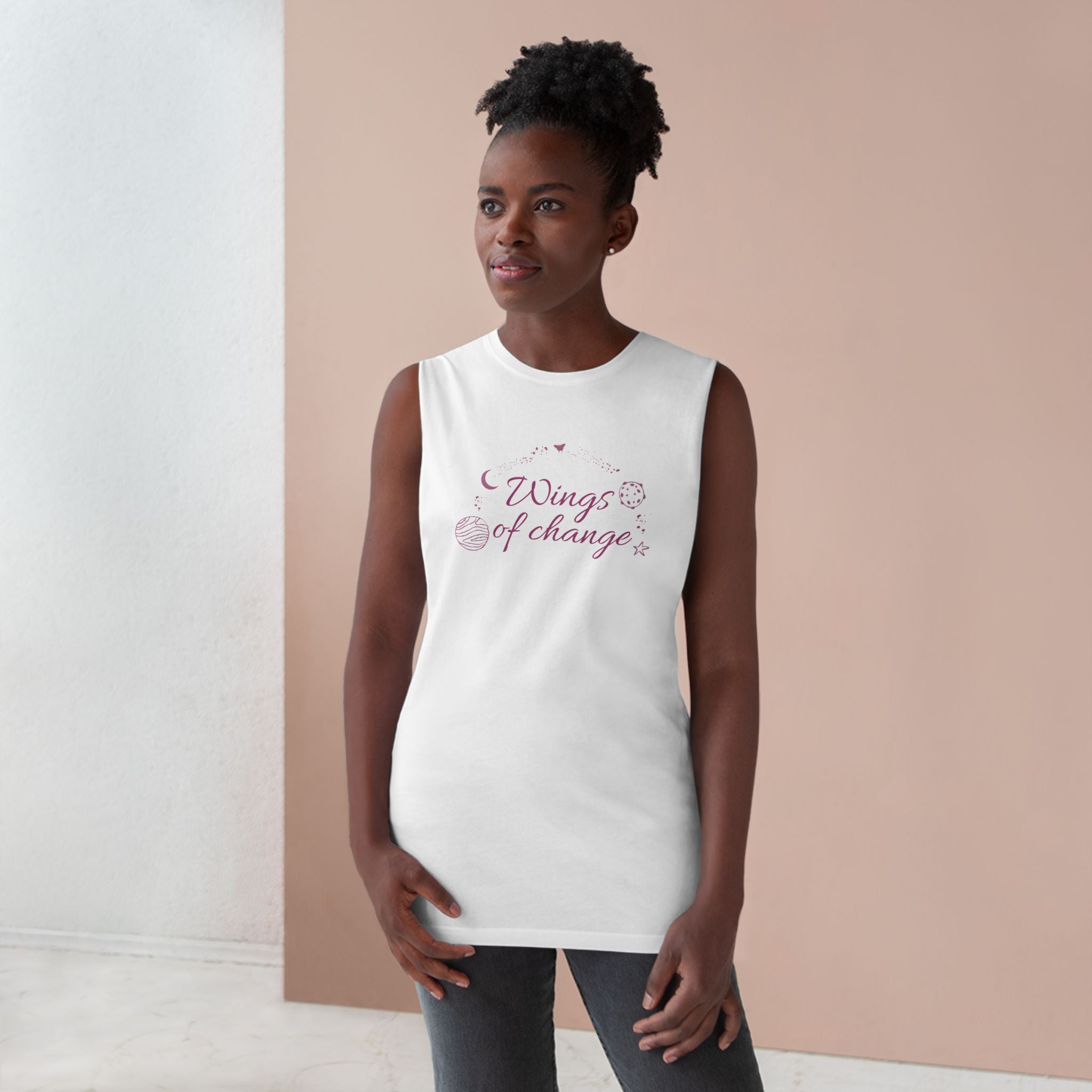 Wings of Change Unisex Tank Top | Inspirational Relaxed Sleeveless Tee, Summer Wear, Gift for Graduates, Empowerment Apparel