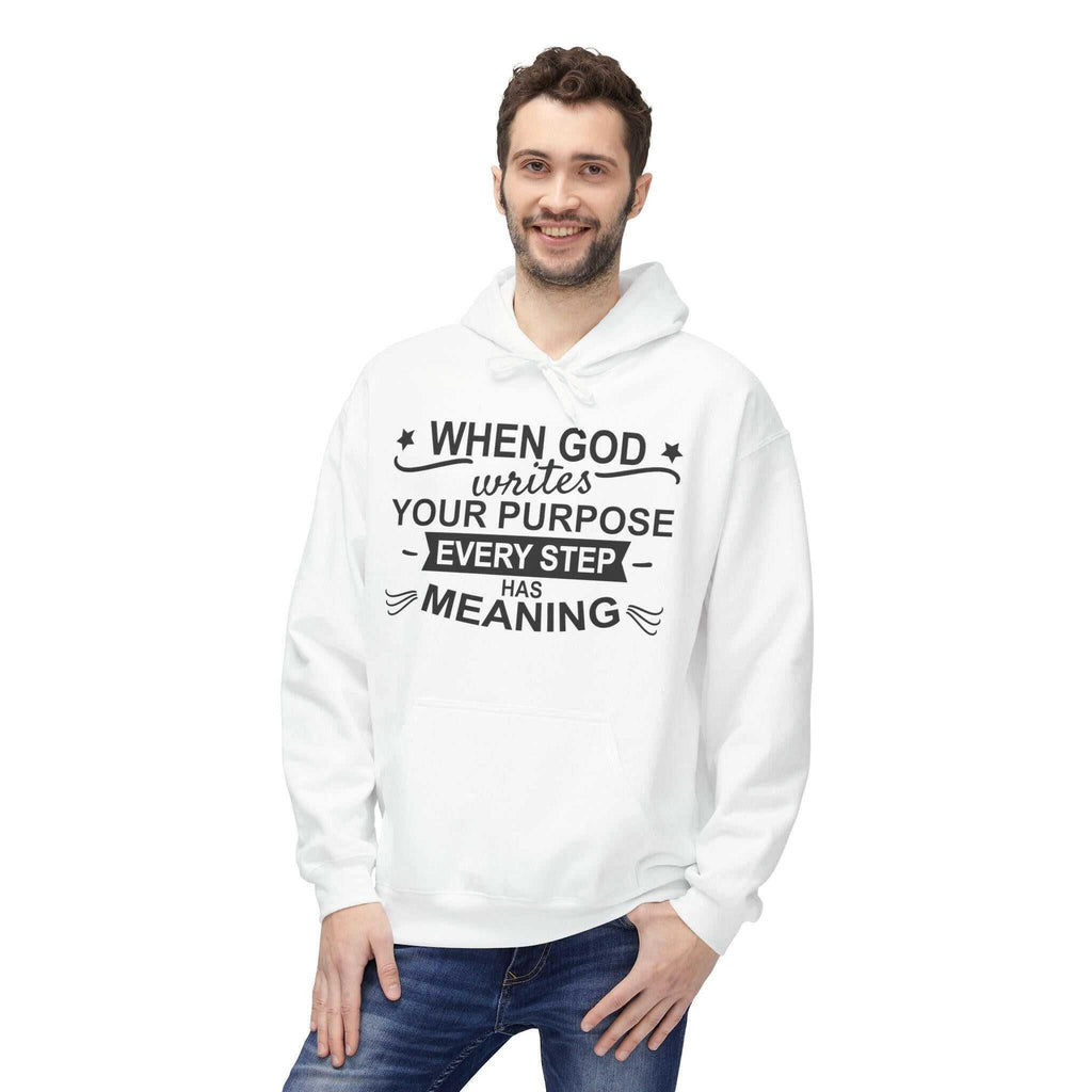 Purposeful Hoodie - Inspirational Fleece Sweatshirt, Unisex Gift, Everyday Wear, Motivational Apparel, Thoughtful Present, Cozy Style - Faith2Print