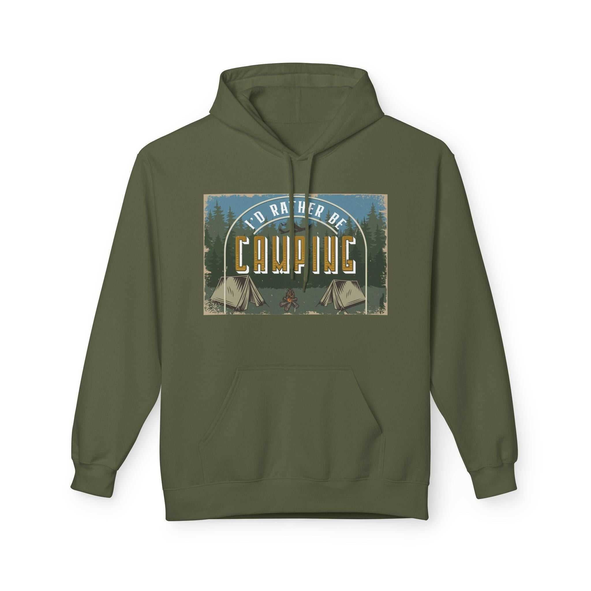 Cozy Camping Fleece Unisex Hoodie Hoodie Faith2Print.