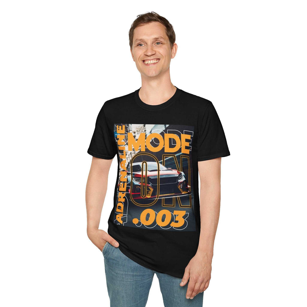Adrenaline Mode Unisex Softstyle T-Shirt, Cool Graphic Tee, Car Enthusiast Gift, Casual Wear, Streetwear Fashion, Auto Lover Shirt