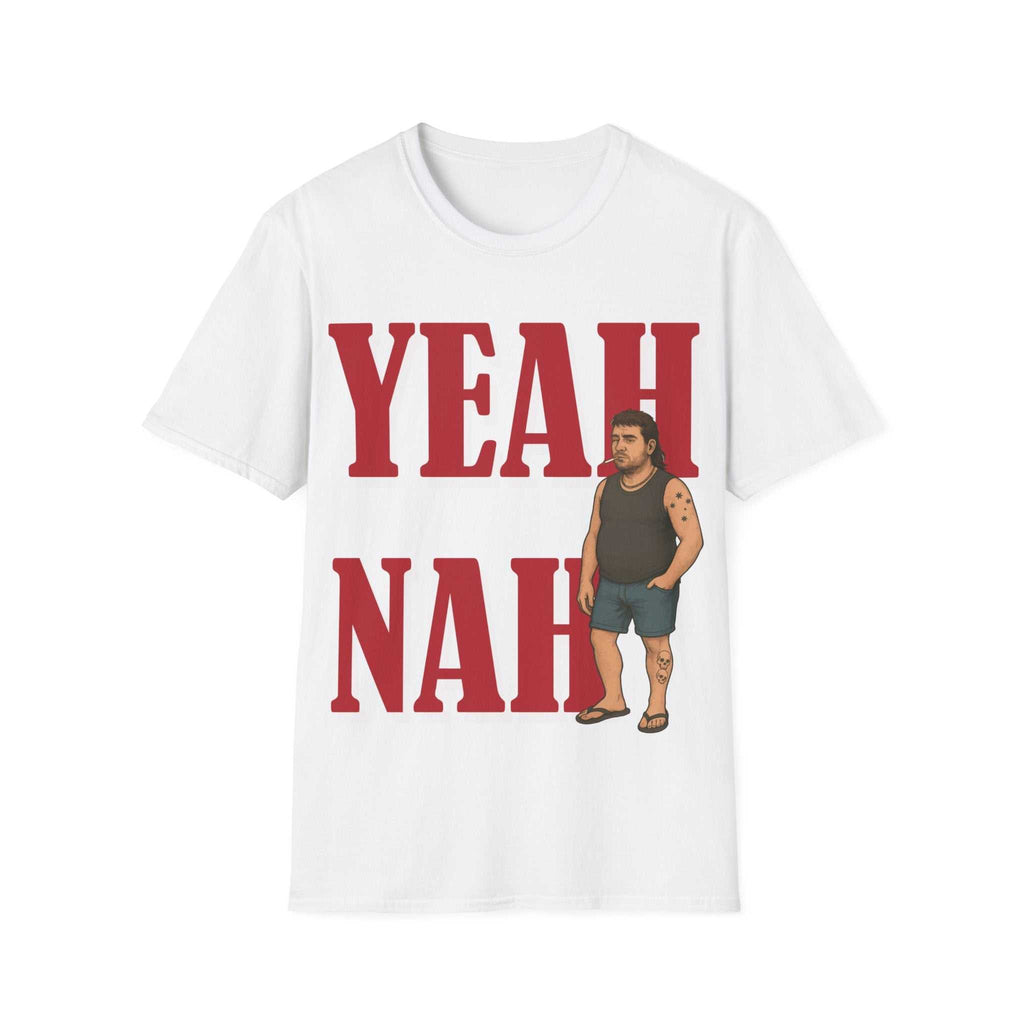 Funny Graphic Tee - Yeah Nah Unisex Softstyle T-Shirt | Casual Wear, Gift for Friends, Summer Outfits, Humor Apparel, Quirky Fashion